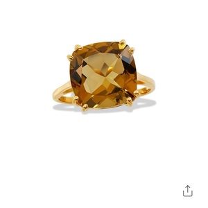 Savvy Cie 18K Over Silver 7.05 ct. tw. Champagne Quartz 
Size: 6